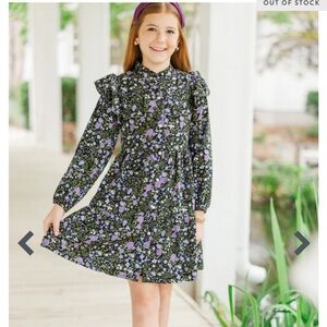 Girls Shop The Mint Label ‘All I Could Want’ Purple Floral Dress